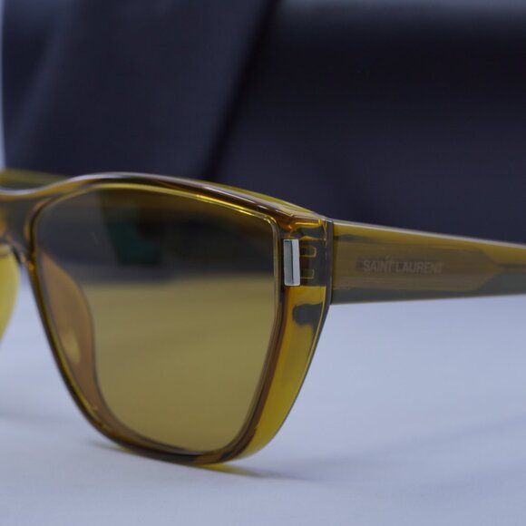 Saint Laurent SL 758 004 Sunglasses Ochra Cat Eye Frame, Nicotine Lenses main image 9